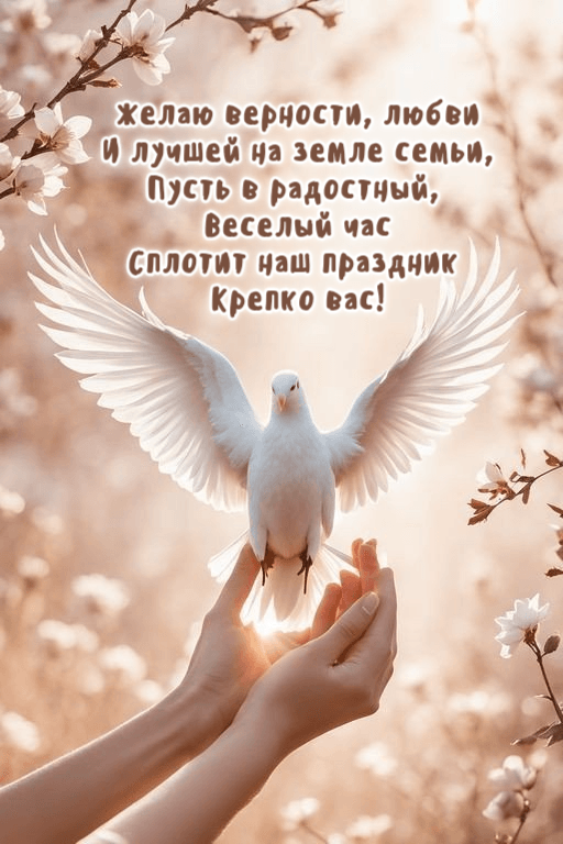 Желаю верности, любви И лучшей на земле семьи