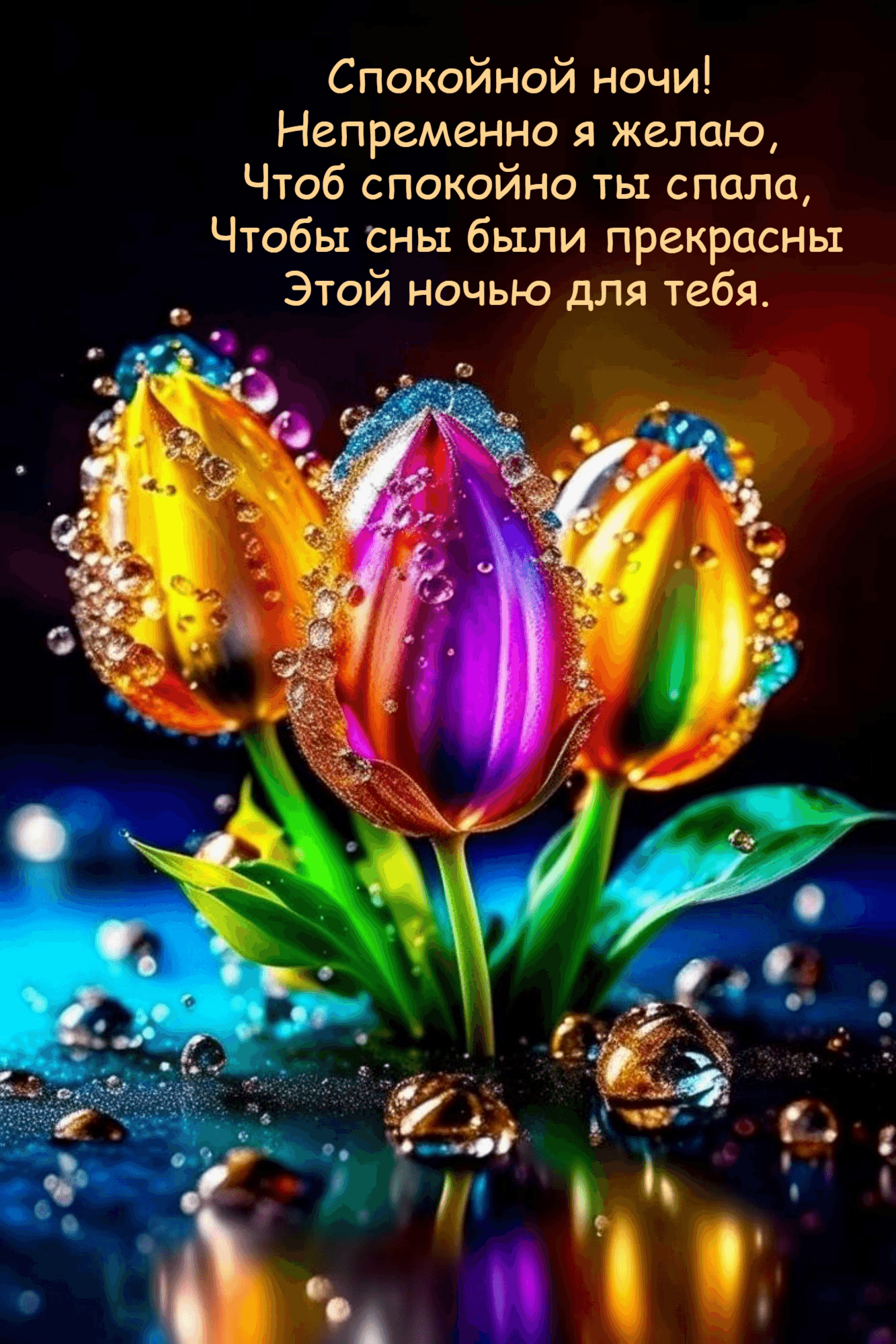 Непременно я желаю, Чтоб спокойно ты спала