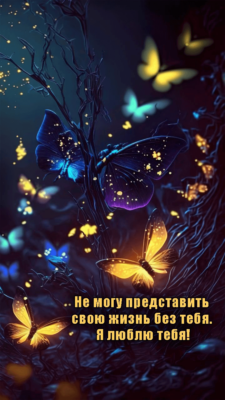 Не могу представить свою жизнь без тебя.