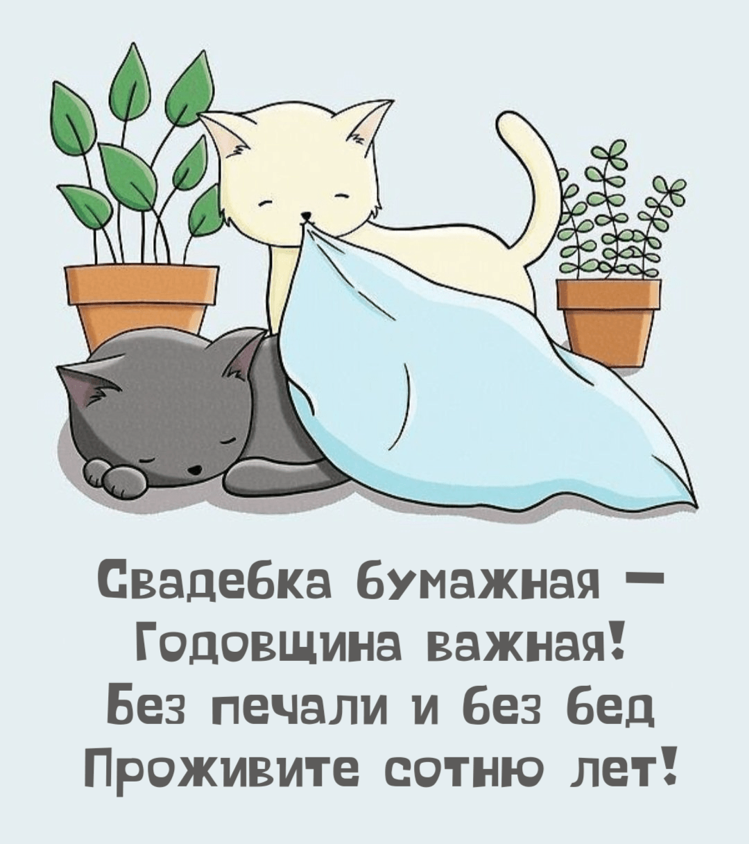 Свадебка бумажная — Годовщина важная! Без печали и без бед Проживите сотню лет!