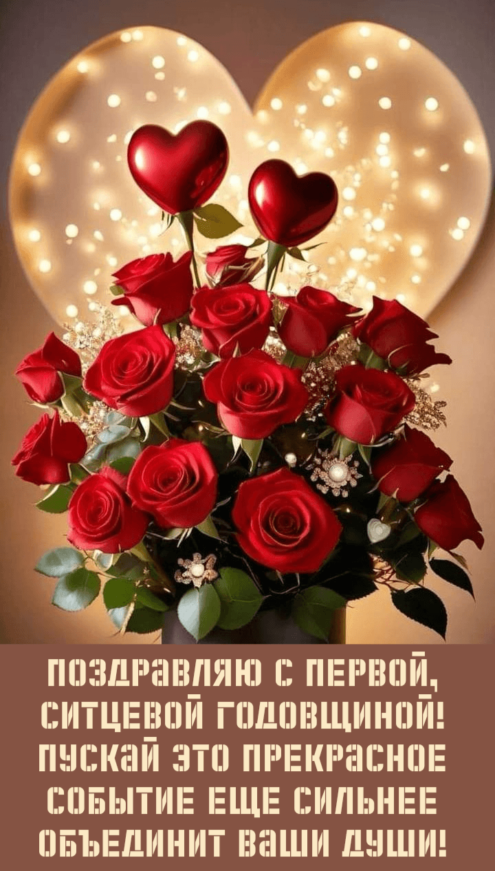 Поздравляю с первой, ситцевой годовщиной!